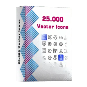 25,000 Vector Icons: Perfect for Web, UI & Graphic Design